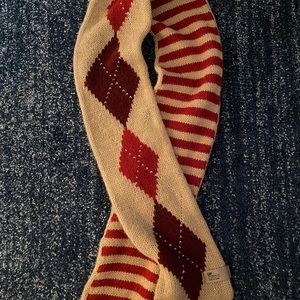 Gap Argyle / Striped Reversible Scarf